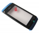 00801K2 - Obudowa przednia z ekranem dotykowym Nokia 305 Asha/ 306 Asha - niebieska (oryginalna)