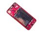 02352JKR - Obudowa przednia z ekranem dotykowym i wyświetlaczem Huawei Honor View 20 - czerwona (oryginalna)