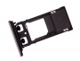 1302-3713 - Szufladka karty Sony F8132 Xperia X Performance Dual - czarna (oryginalna)