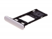 1307-4393 - Szufladka karty Sony G8232 Xperia XZs Dual SIM - srebrna (oryginalna)