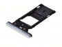 1310-2373 - Szufladka karty SIM Sony H8116 Xperia XZ2 Premium - srebrna (oryginalna)