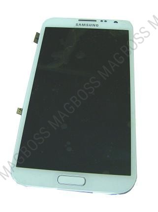 GH97-14112A - Ekran dotykowy z wyświetlaczem LCD Samsung N7100 Galaxy Note II - biały (oryginalny)