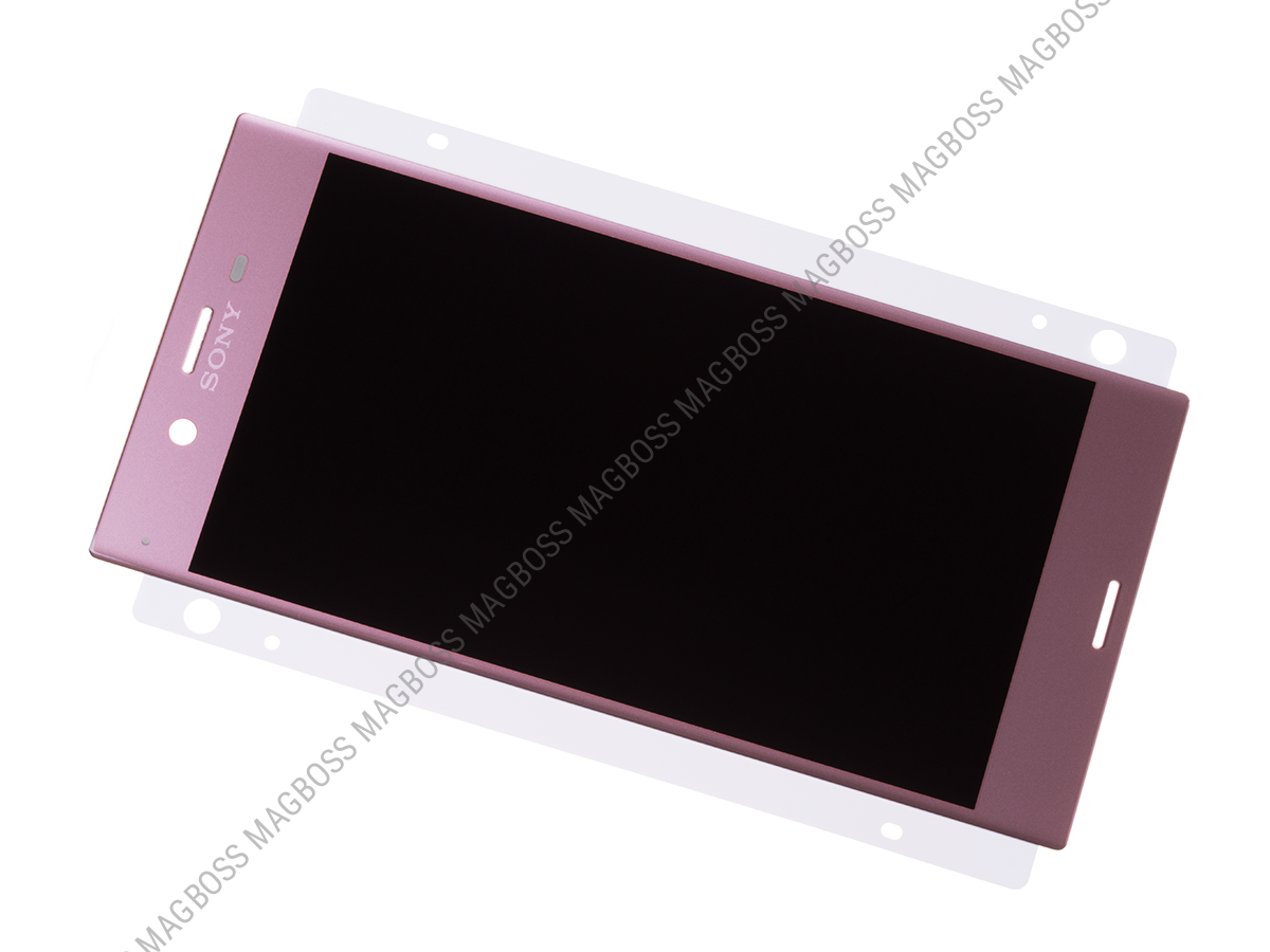 U50040022, 1304-9087 - Ekran dotykowy z wyświetlaczem LCD Sony F8331 Xperia XZ/ F8332 Xperia XZ Dual SIM - różowy (oryginalny)
