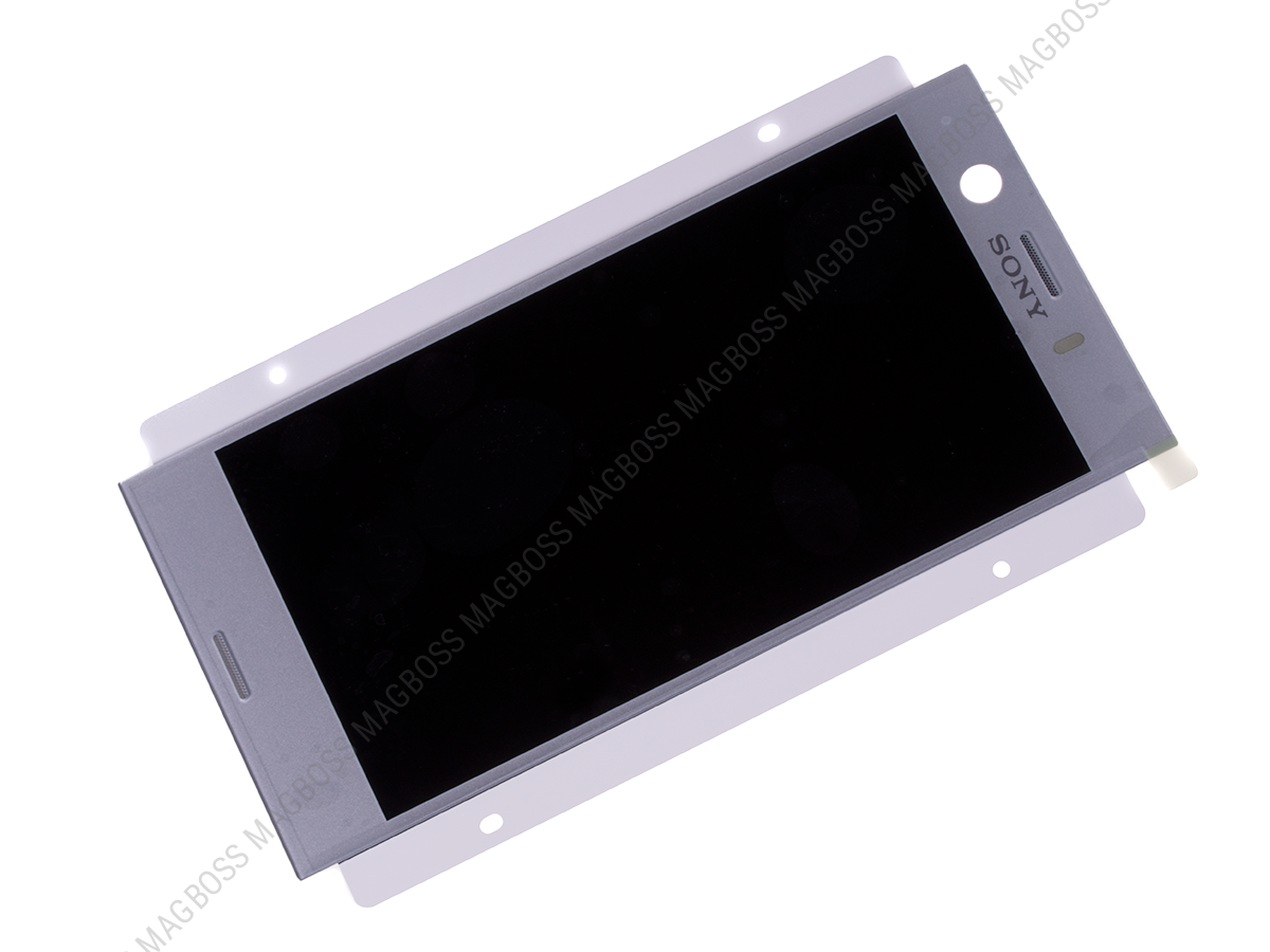 U50046881, 1310-0316 - Ekran dotykowy z wyświetlaczem Sony G8441 Xperia XZ1 Compact - srebrny (oryginalny)