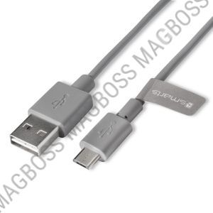 4SC8467 - Kabel micro USB 1m 4smarts GleamCord - jasno szary (oryginalny)
