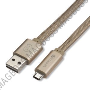 4SC8466 - Kabel micro USB 1m 4smarts GleamCord - złoty (oryginalny) 