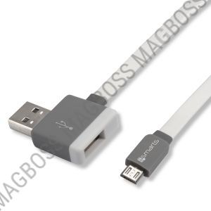 4SC8464 - Kabel micro USB 1m 4smarts StackWire - biały (oryginalny) 