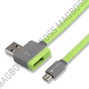 4SC8465 - Kabel micro USB 1m 4smarts StackWire - zielony (oryginalny) 
