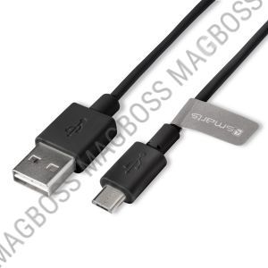 4SC8461 - Kabel micro USB 1m Quick Charge 4smarts BasicCord - czarny (oryginalny)