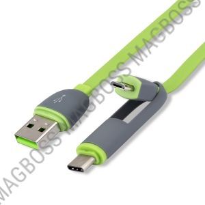 4SC8482  - Kabel micro USB 4smarts MultiCord - zielono szary (oryginalny)