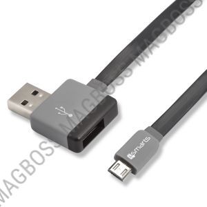 4SC8463 - Kabel USB 1m 4smarts StackWire - czarny (oryginalny) 