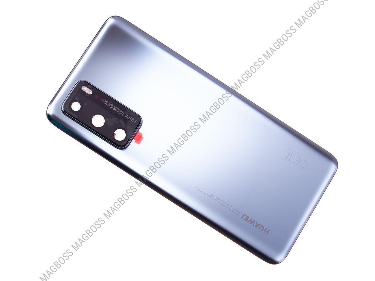 02353MGF - Klapka baterii Huawei P40 - srebrna (oryginalna)