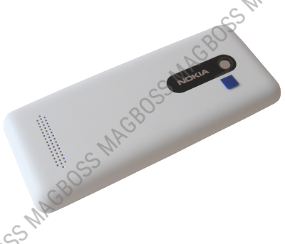 02501K0 - Klapka baterii Nokia 206 Asha - biała (oryginalna)