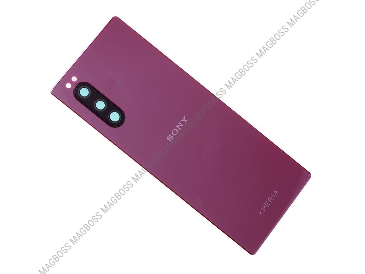U50065842, 1319-9511 - Klapka baterii Sony J9210 Xperia 5 Dual SIM - czerwona (oryginalna)