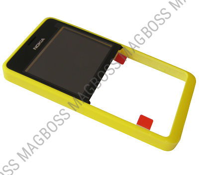 02503G8 - Obudowa przednia Nokia 210 Asha - żółta (oryginalna)