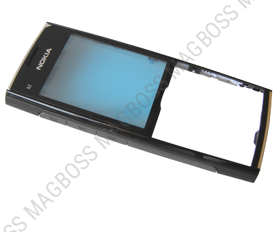 0257955 - Obudowa przednia Nokia X2-00 - chrome/ czarna (oryginalna)