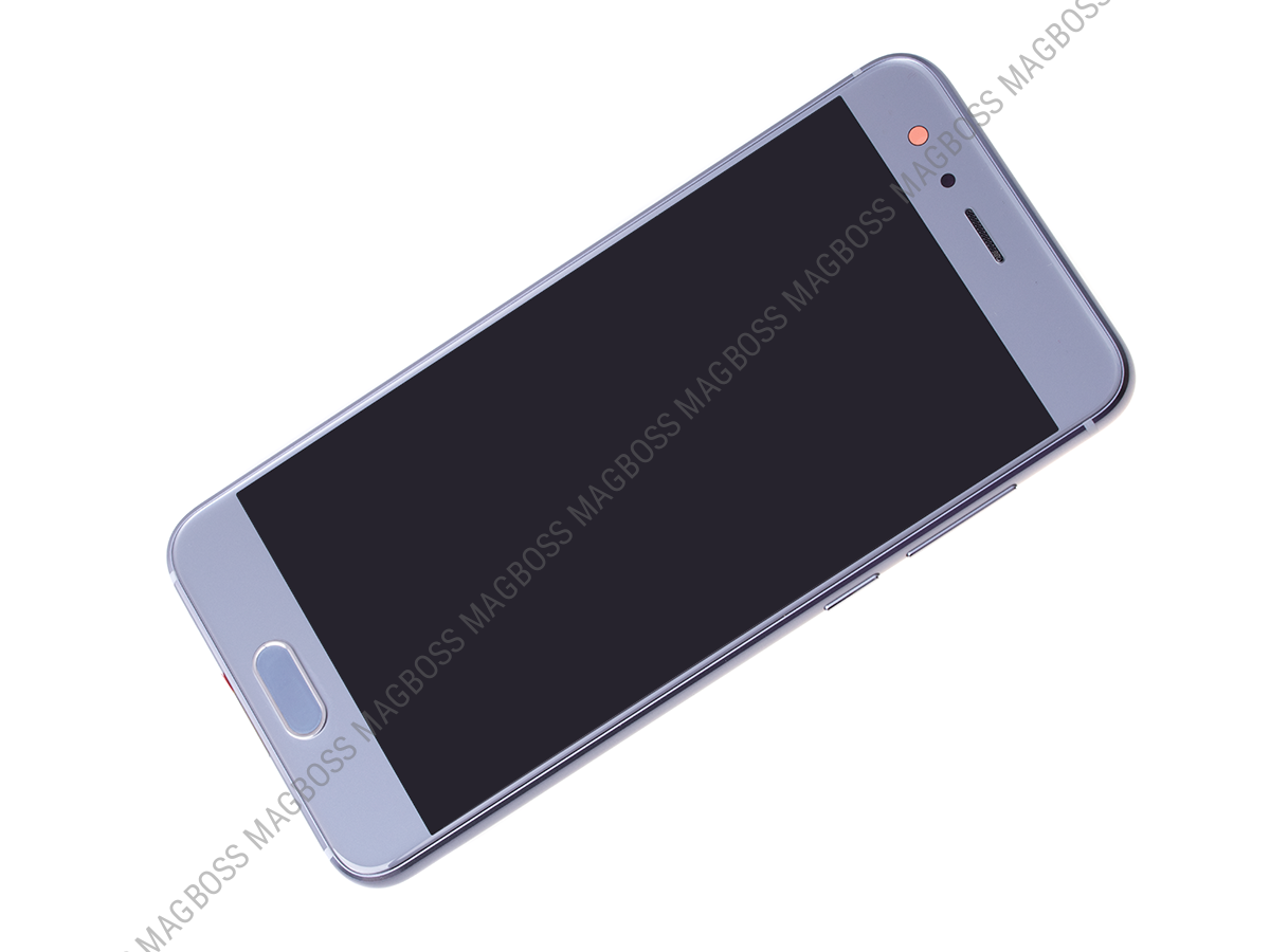 02351LCD - Obudowa przednia z ekranem dotykowym i wyświetlaczem Huawei Honor 9 Premium - szara (oryginalna)