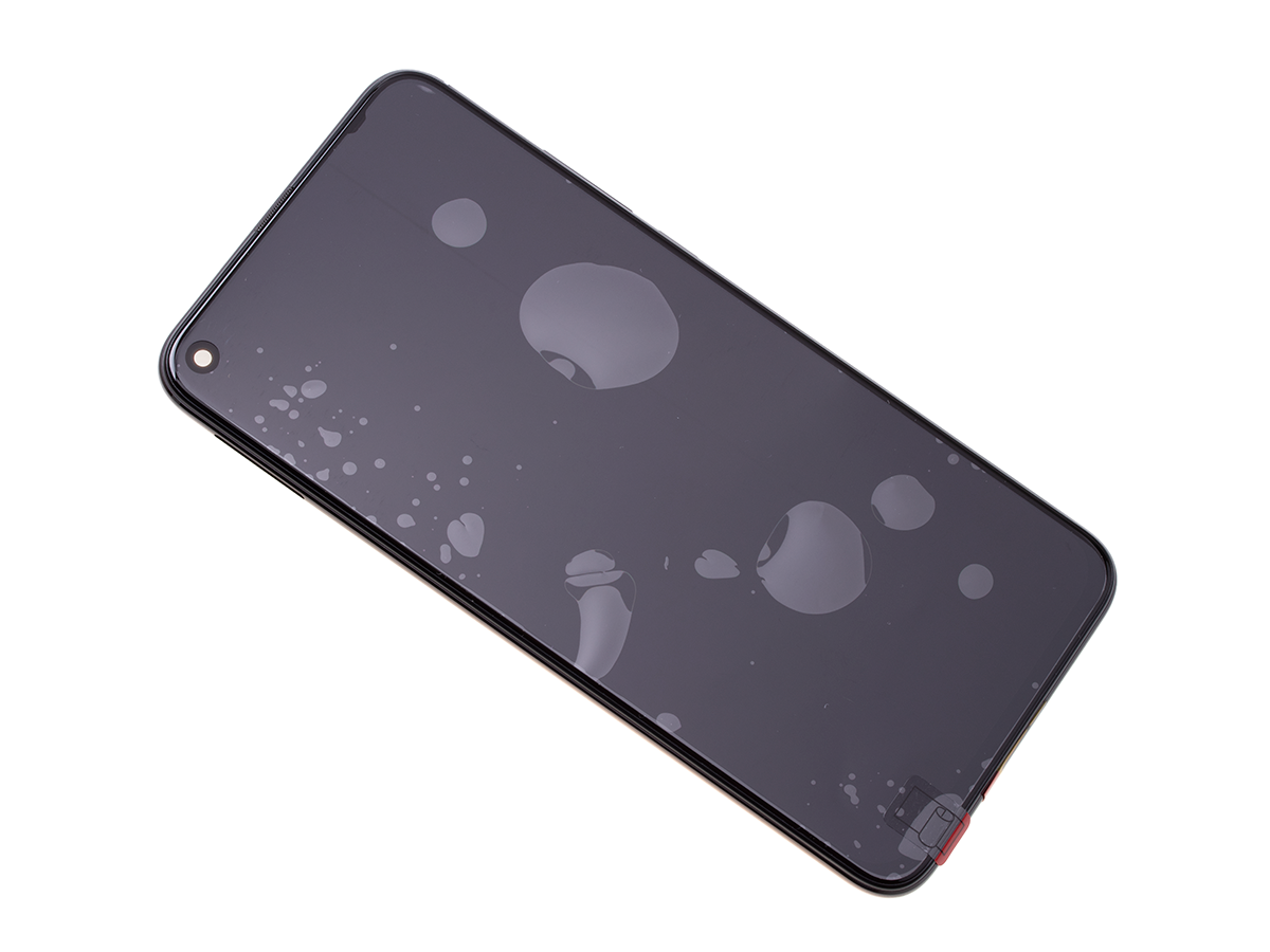 02352JKP - Obudowa przednia z ekranem dotykowym i wyświetlaczem Huawei Honor View 20 - czarna (oryginalna)