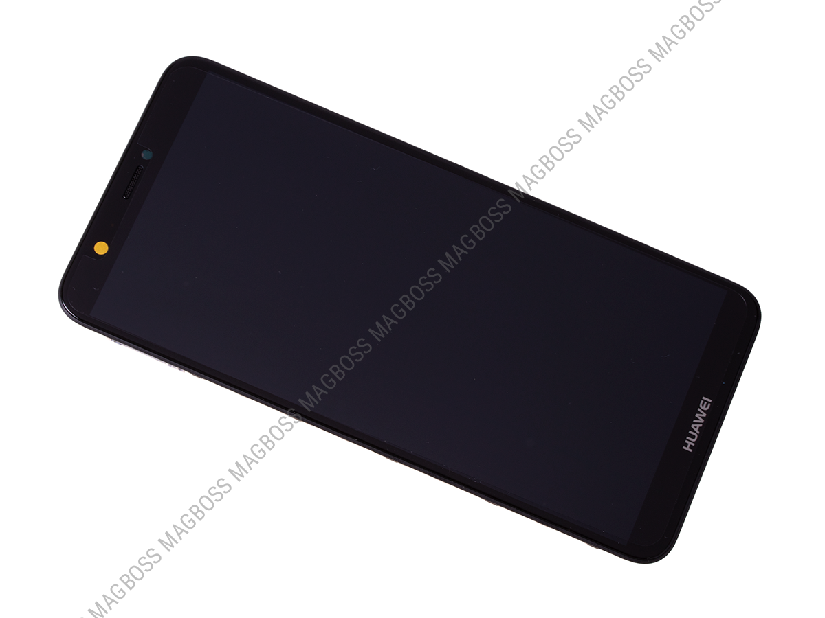 02351SVJ, 02351SVK - Obudowa przednia z ekranem dotykowym i wyświetlaczem Huawei P Smart - czarna (oryginalna)