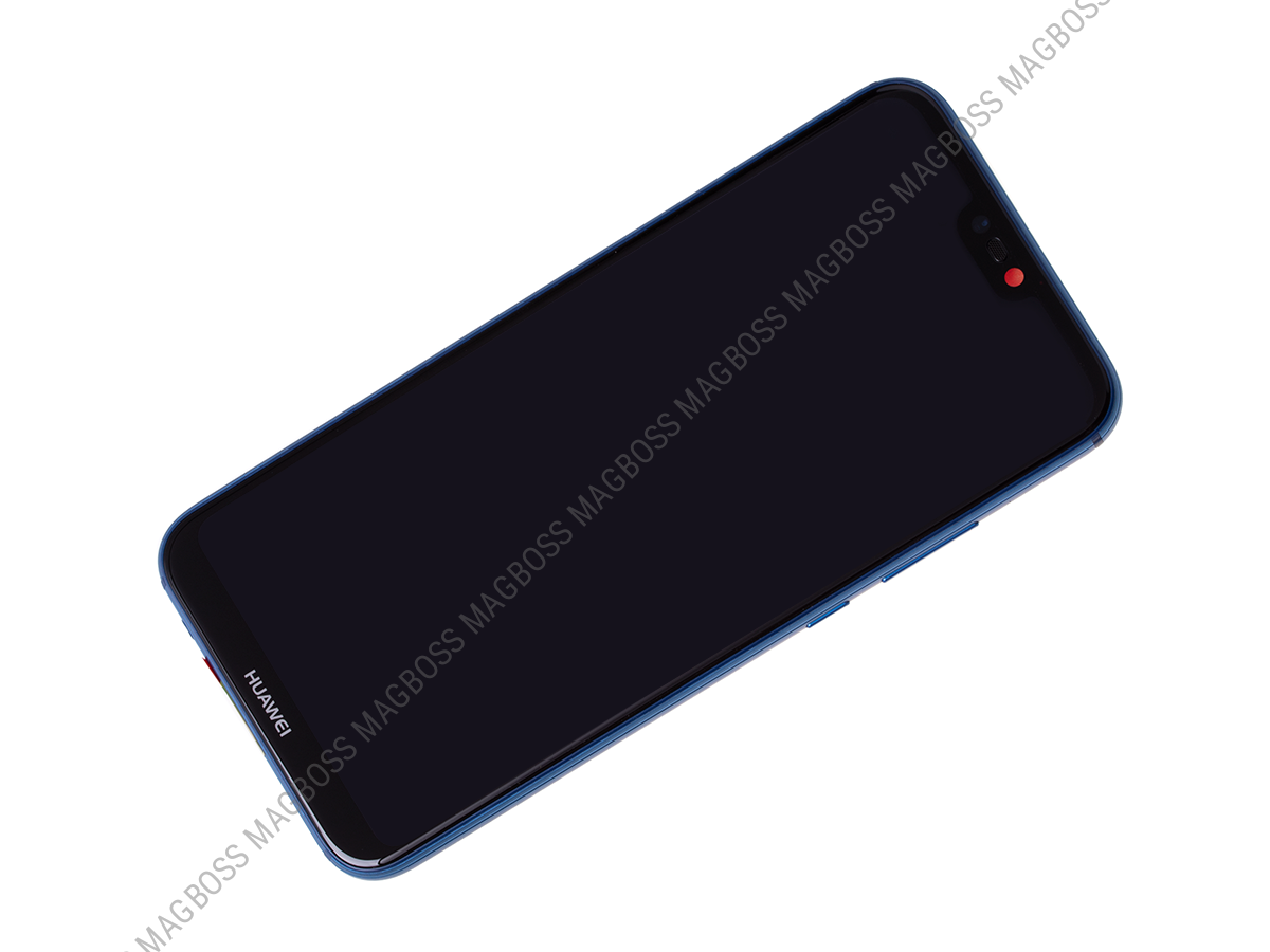 02351VUV, 02351XUA - Obudowa przednia z ekranem dotykowym i wyświetlaczem Huawei P20 Lite - niebieska (oryginalna)