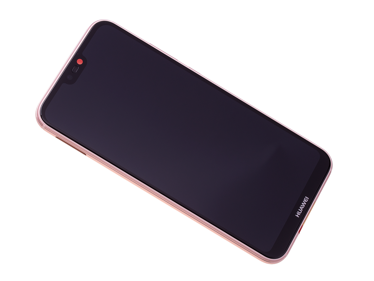02351VUW, 02351XUB - Obudowa przednia z ekranem dotykowym i wyświetlaczem Huawei P20 Lite - różowa (oryginalna)