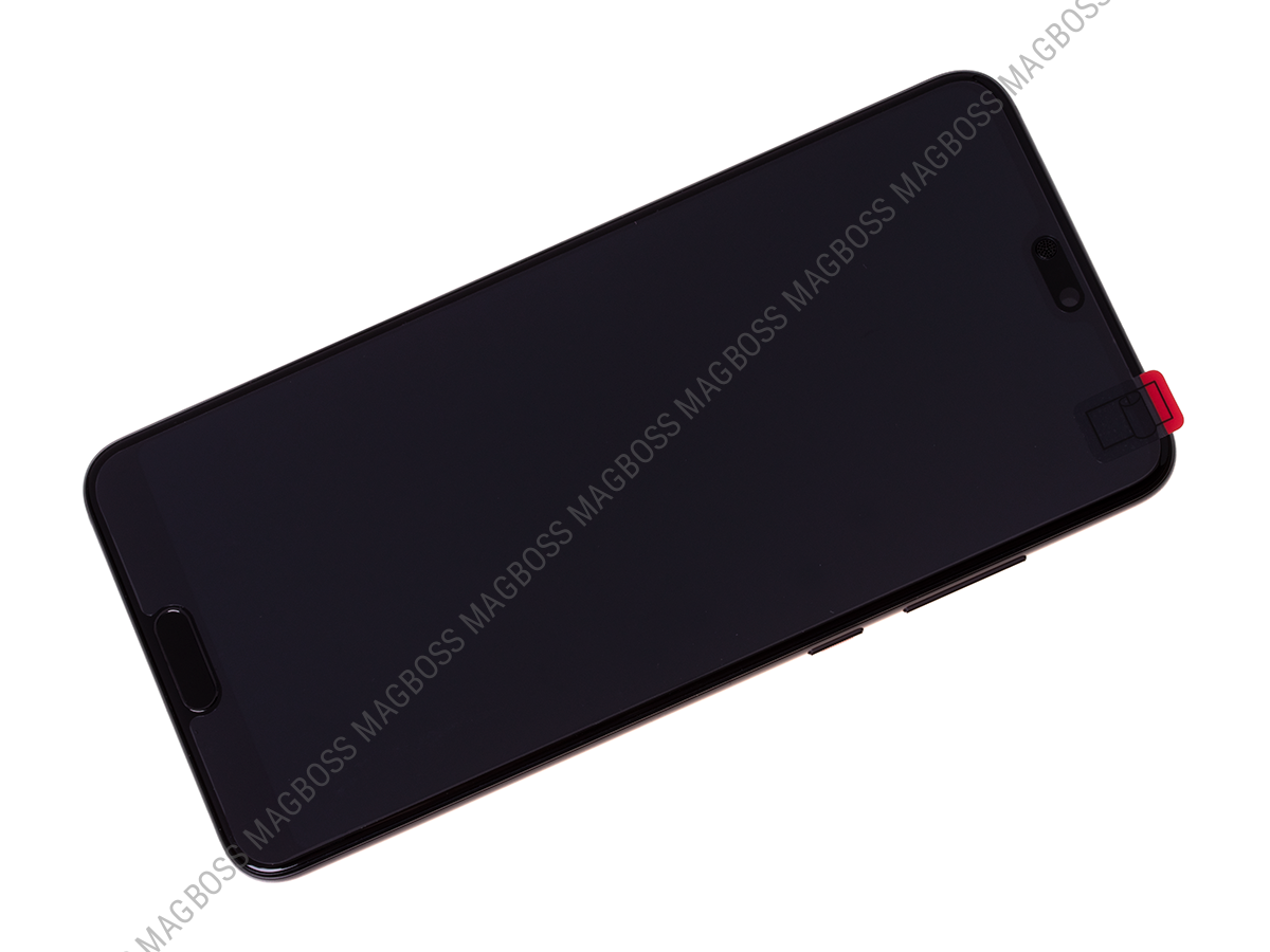 02351WQK - Obudowa przednia z ekranem dotykowym i wyświetlaczem Huawei P20 Pro/ P20 Pro Dual SIM - czarna (oryginalna)