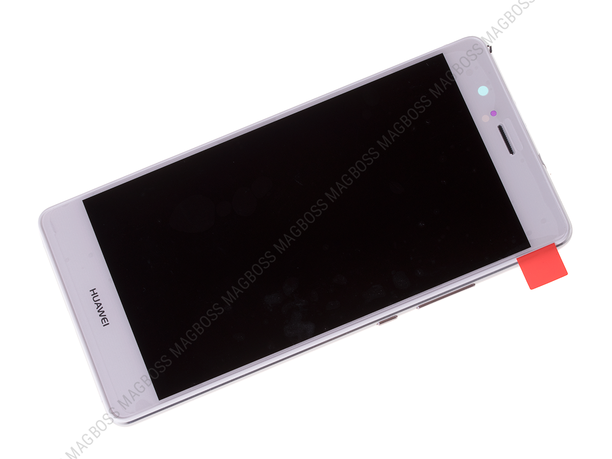 02350SLF - Obudowa przednia z ekranem dotykowym i wyświetlaczem LCD Huawei P9 Lite - biała (oryginalna)