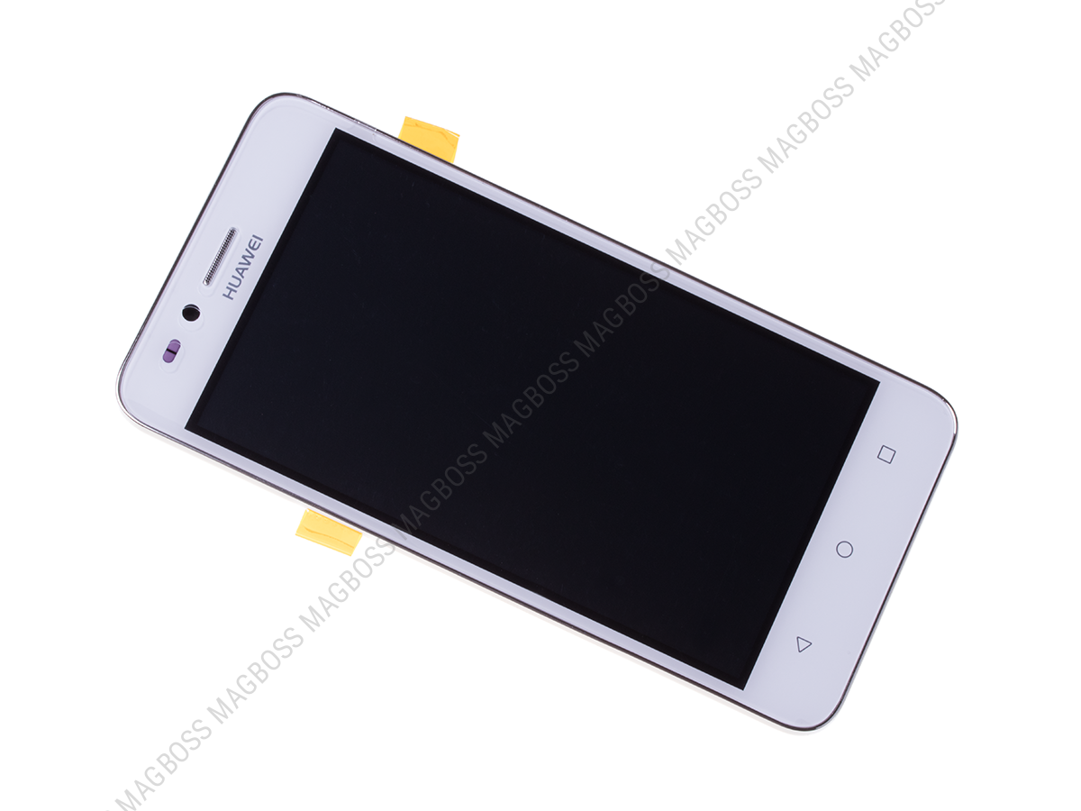97070MXR - Obudowa przednia z ekranem dotykowym i wyświetlaczem LCD Huawei Y3II (4G) - biała (oryginalna)
