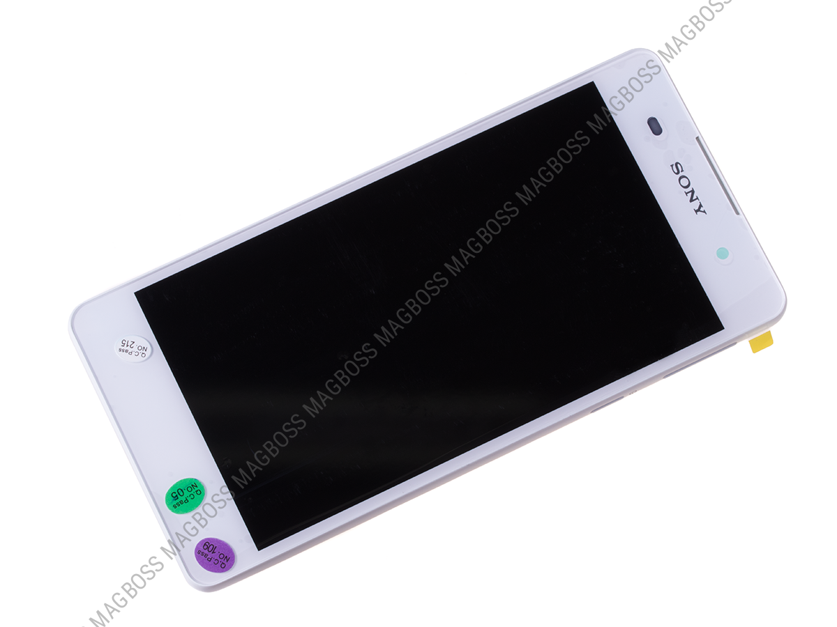 78PA4100010, 78PA4100050 - Obudowa przednia z ekranem dotykowym i wyświetlaczem LCD Sony F3311, F3313 Xperia E5 - biała (oryginalna)