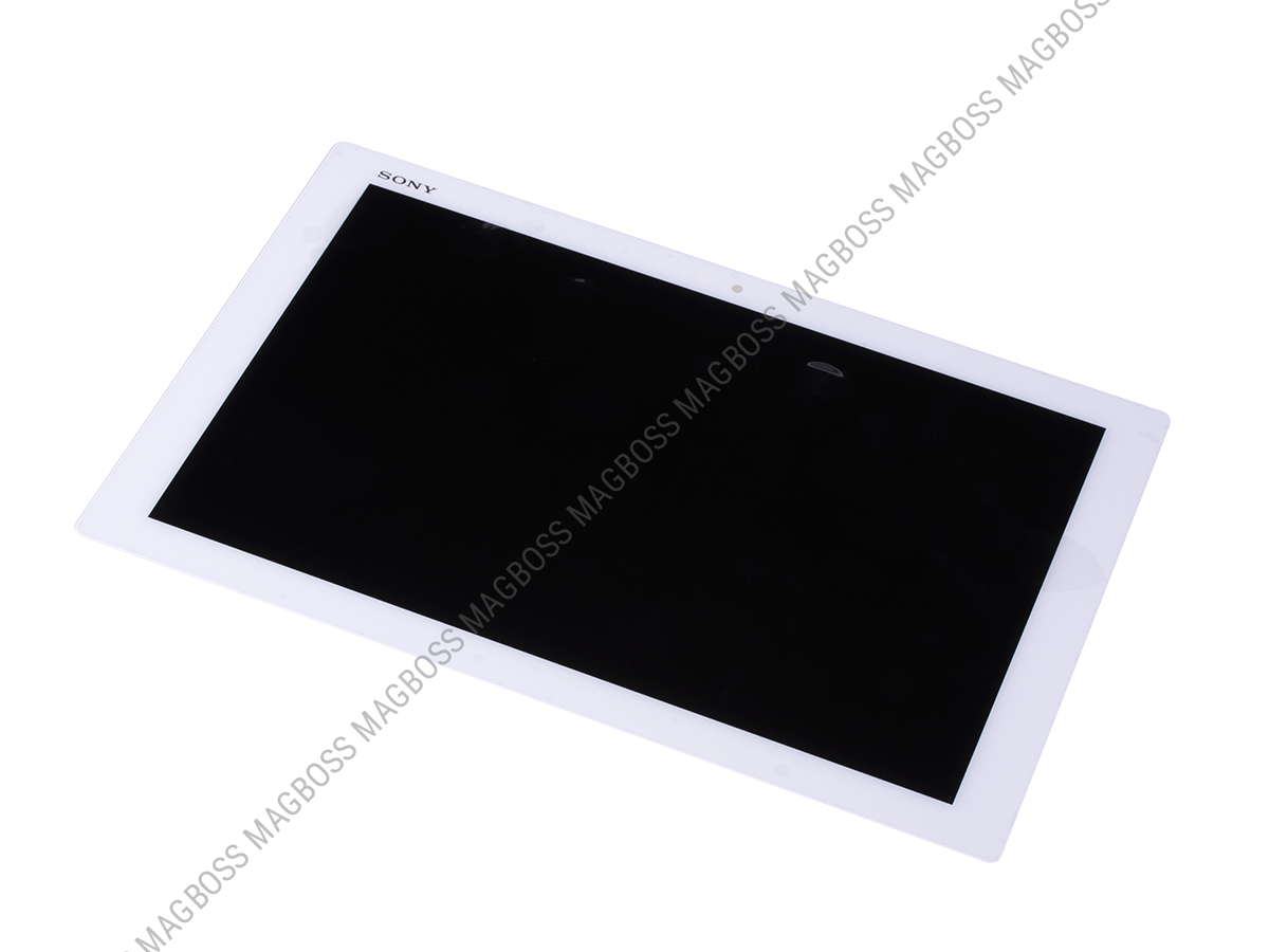 1294-9988 - Obudowa przednia z ekranem dotykowym i wyświetlaczem LCD Sony Xperia Tablet Z4 - SGP712, SGP771 - biała (oryginalna)