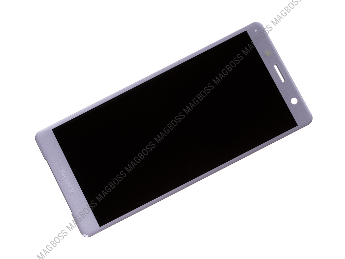 1313-0917, U50054131 - Obudowa przednia z ekranem dotykowym i wyświetlaczem Sony H8314 Xperia XZ2 Compact/ H8324 Xperia XZ2 Compact Dual SIM - srebrna (oryginalna)