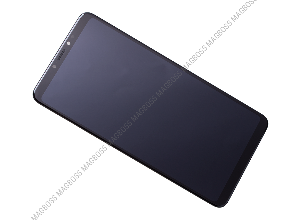 560610042033 - Obudowa przednia z ekranem dotykowym i wyświetlaczem Xiaomi Mi Max 3 - czarna (oryginalna) 