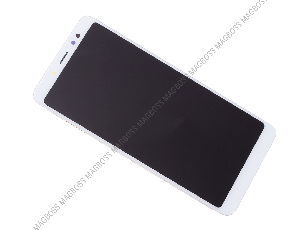560410020033 - Obudowa przednia z ekranem dotykowym i wyświetlaczem Xiaomi Redmi Note 5 - biała (oryginalna) 