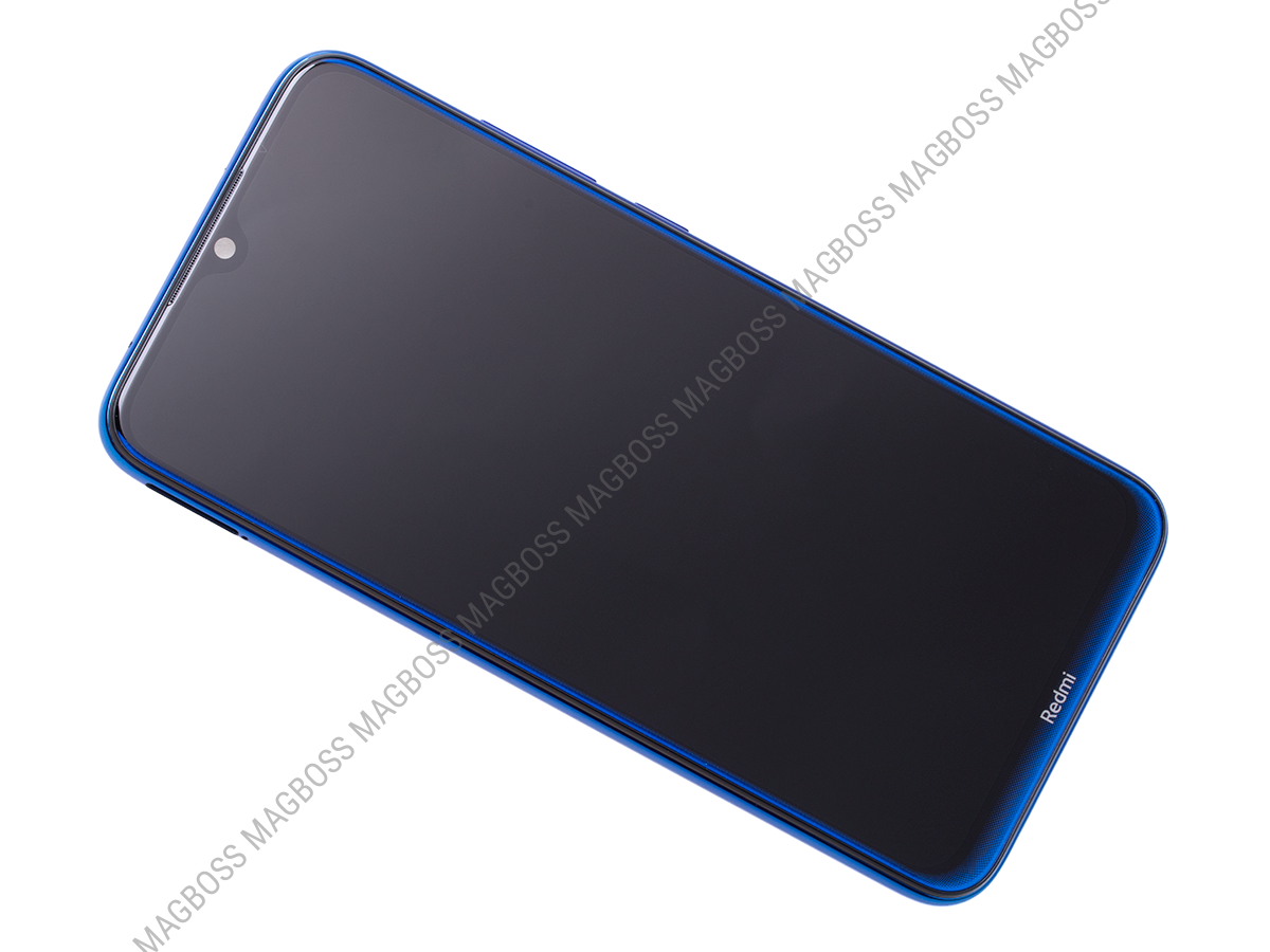 5600030C3J00 - Obudowa przednia z ekranem dotykowym i wyświetlaczem Xiaomi Redmi Note 8 - niebieska (oryginalna)