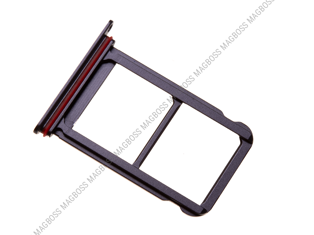 51661JCK - Szufladka karty SIM Huawei P20 Pro Dual SIM - czarna (oryginalna)