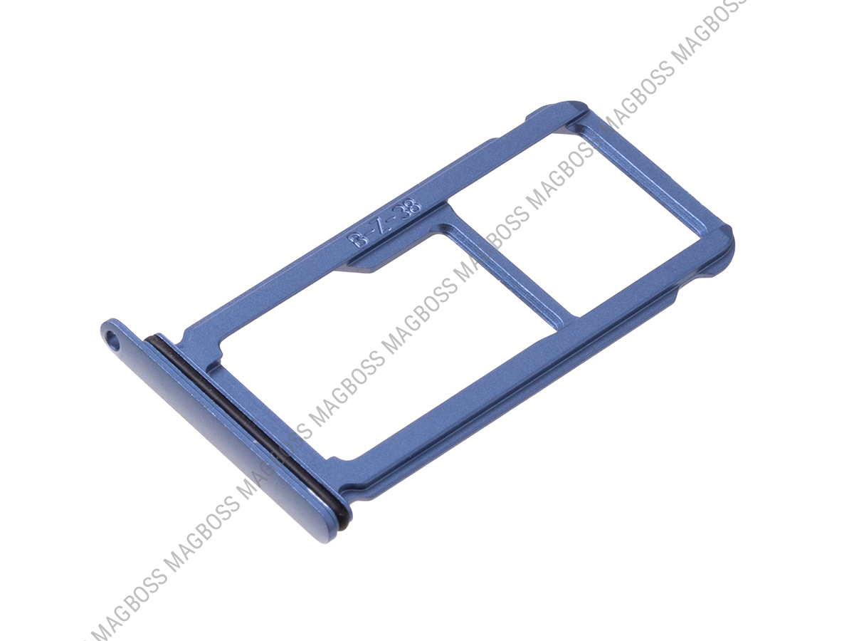 51661ETQ - Szufladka karty SIM i SD Huawei P10 Plus - niebieska (oryginalna)