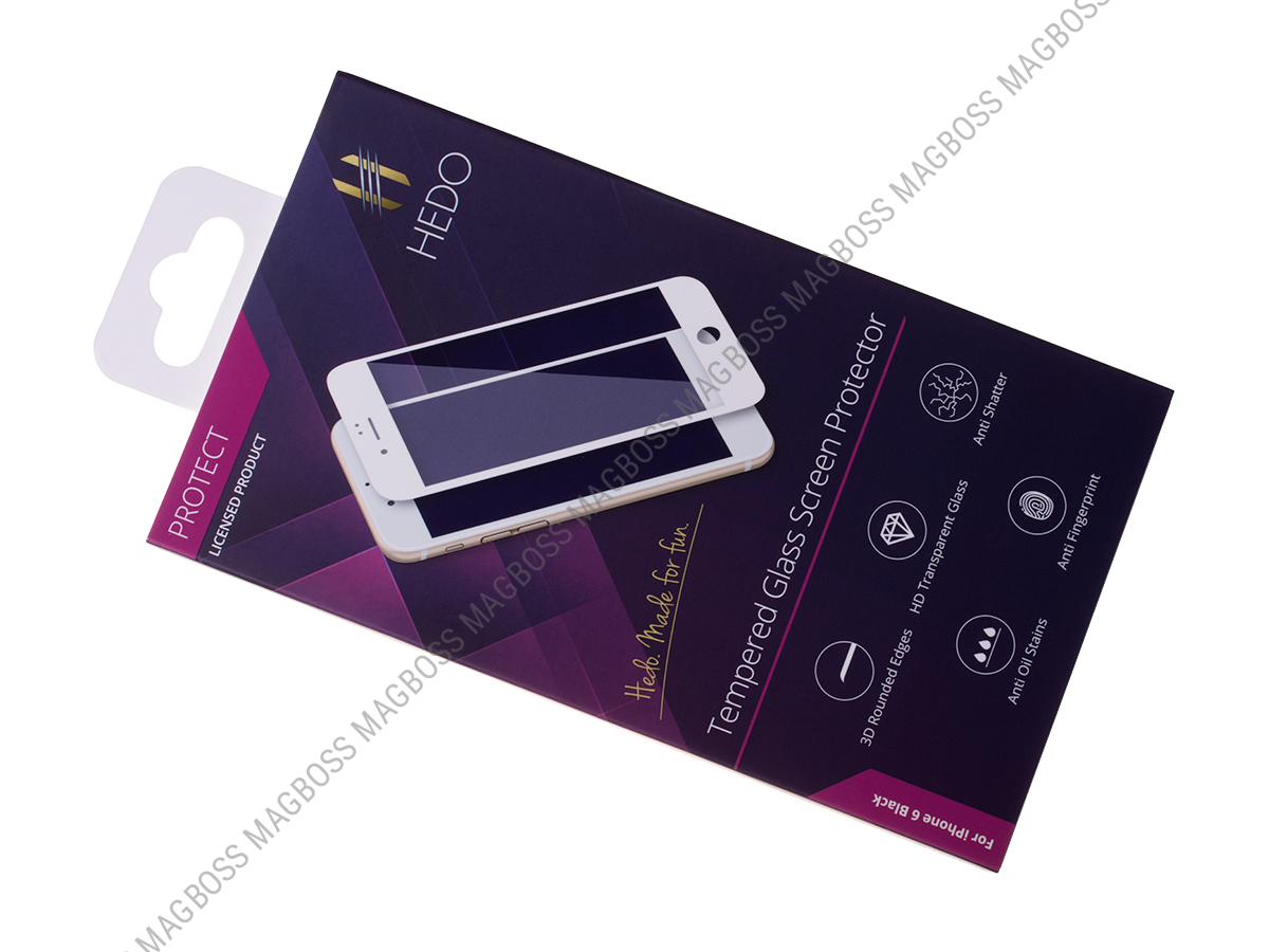 H-SP4DBB01 - Szybka PREMIUM Screen Protector HEDO 5D iPhone 6 / 6s - czarna (oryginalna)