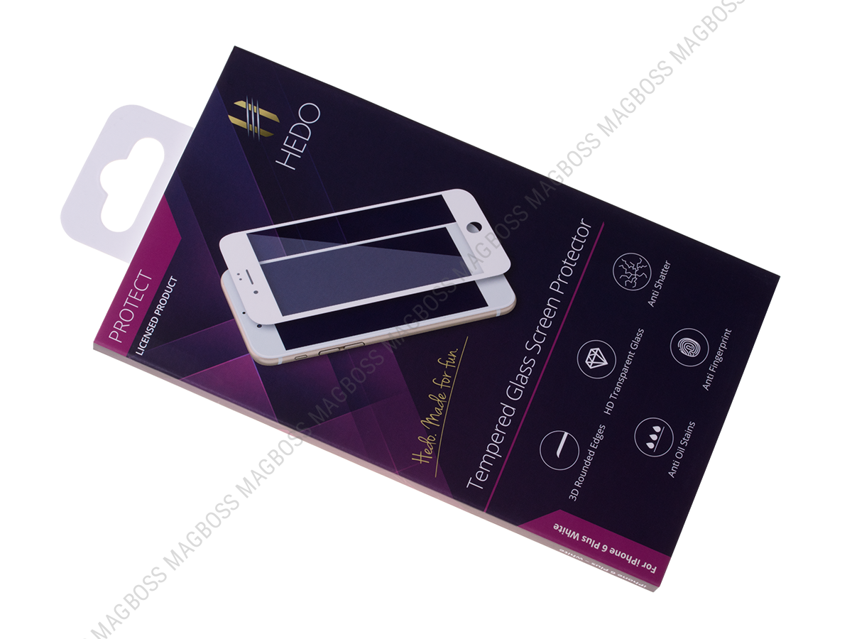 H-SP4DWW02 - Szybka PREMIUM Screen Protector HEDO 5D iphone 6 plus - biała (oryginalna)