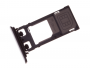 U50040011, 1304-9102 - Szufladka karty Sony F8331 Xperia XZ - czarna (oryginalna)