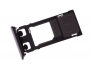 U50042381, 1302-4830 - Szufladka karty Sony F5121 Xperia X - czarna (oryginalna)