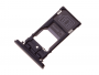 U50054061, 1313-0973 - Szufladka karty SIM Sony H8324 Xperia XZ2 Compact Dual SIM - czarna (oryginalna)