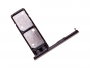 U50057821, A/405-81040-0001 - Szufladka karty SIM Sony H4311, H4331 Xperia L2 Dual SIM - czarna (oryginalna)