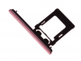 U50061451, 1307-9910 - Szufladka karty Sony G8142 Xperia XZ Premium Dual SIM - różowa (oryginalna)