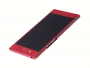U50061561, 1307-9874 - Obudowa przednia z ekranem dotykowym i wyświetlaczem LCD Sony G8141 Xperia XZ Premium - czerwona (oryginalna)