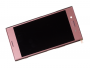U50061571, 1307-9873 - Obudowa przednia z ekranem dotykowym i wyświetlaczem LCD Sony G8141 Xperia XZ Premium - różowa (oryginalna)