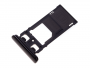 U50063841, 1319-0251 - Szufladka karty SIM Sony J9110 Xperia 1 Dual SIM - czarna (oryginalna)