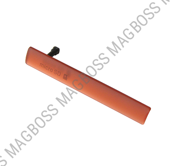 1284-3482 - Zaślepka USB Sony D5803, D5833 Xperia Z3 Compact - pomarańczowa (oryginalna)