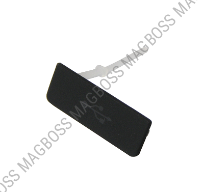 1255-5221 - Zaślepka USB Sony ST27i Xperia Go - czarna (oryginalna)