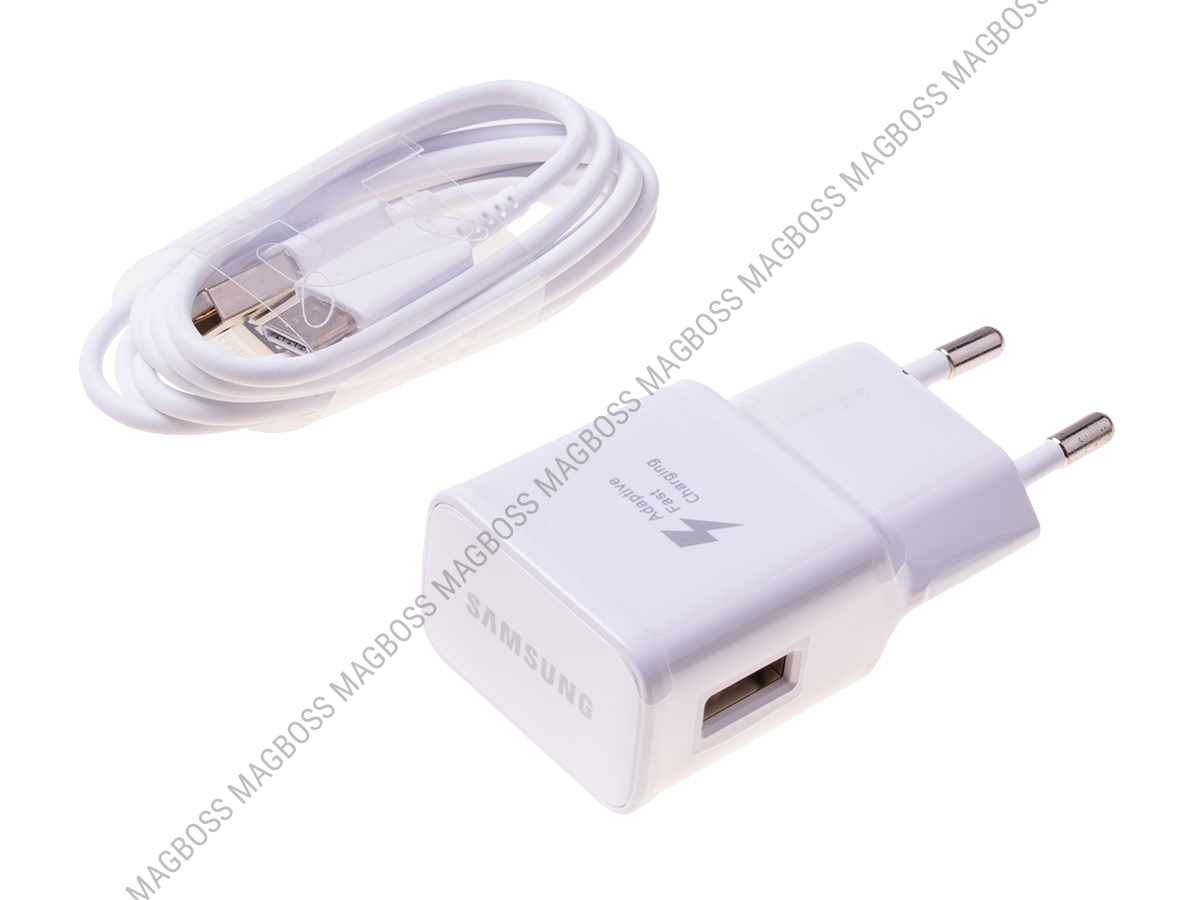 EP-TA20EWE + EP-DN930CWE - Ładowarka EP-TA20EWE + kabel USB Type-C EP-DN930CWE Samsung - biała (oryginalna)
